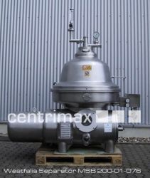 MSB 200-01-076 GEA Westfalia Separator Tellerseparatoren selbstaustragend
